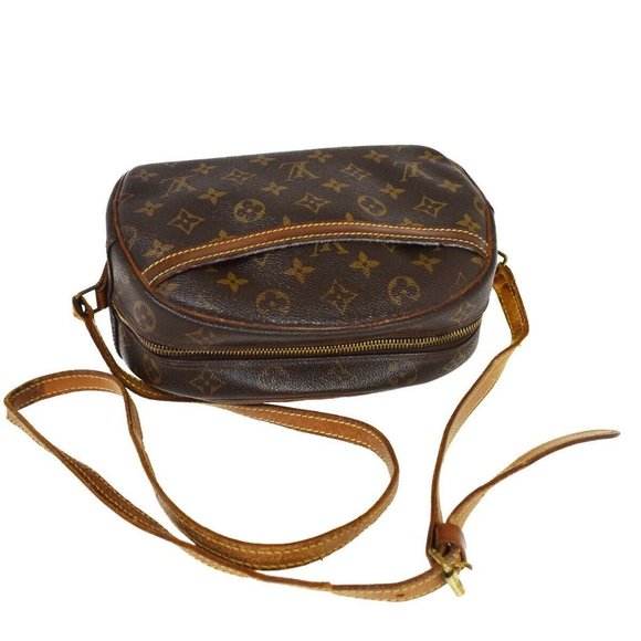 Authentic LOUIS VUITTON Blois Crossbody Shoulder Bag Monogram Leather Brown - Picture 12 of 16